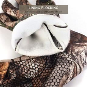 img 2 attached to 🔍 Pro Anti-Slip Camo Hunting Gloves: Full Finger/Fingerless Archery Accessories for Outdoor Hunting