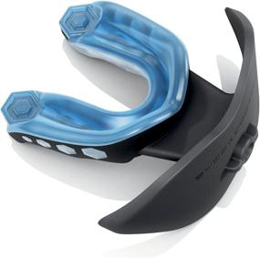 img 3 attached to 🦷 Shock Doctor Gel Max Lip Guard Convertible Mouthguard - Blue and Black Youth Size: Premium Protection for Active Kids