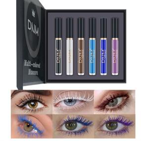 img 4 attached to DNM Colored Mascara for Eyelashes: Long-lasting Waterproof Voluminous Maskara in 6 Shades - Black, White, Brown, Blue, Purple - Cruelty-Free & Vegan, Perfect for Women Eye Makeup