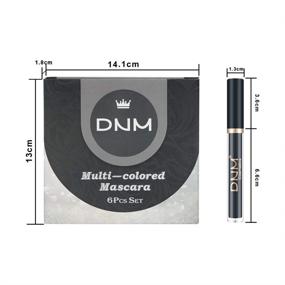 img 1 attached to DNM Colored Mascara for Eyelashes: Long-lasting Waterproof Voluminous Maskara in 6 Shades - Black, White, Brown, Blue, Purple - Cruelty-Free & Vegan, Perfect for Women Eye Makeup