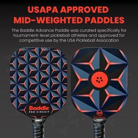 img 3 attached to 🏓 Baddle Pro Circuit Pickleball Paddle with 5.25” Grip: Midweight Paddle with Fiberglass Plate Surface, USAPA Approved for Tournament Play