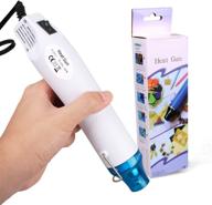 🔥 small portable heat gun for epoxy resin crafts, embossing & more - 300w, white logo