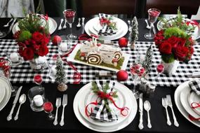img 1 attached to 🏡 Enhance Your Farmhouse Decor with QueenDream 2 Packs Buffalo Check Table Runners - Perfect for Thanksgiving, Christmas Parties, and More!