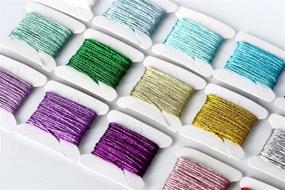 img 1 attached to 36-Bobbin Embroidery Floss Metallic Thread Sets - Ideal for Cross Stitch, Friendship Bracelets, & Crafts