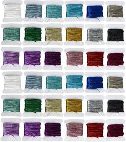 img 4 attached to 36-Bobbin Embroidery Floss Metallic Thread Sets - Ideal for Cross Stitch, Friendship Bracelets, & Crafts