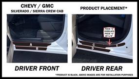 img 1 attached to 🚪 На заказ 10-детное защитное покрытие порога порога Red Hound Auto: защита от царапин для Chevrolet Chevy Silverado 1500 Crew Cab 2019 2020 2021, 4 двери