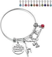 miss pink adjustable gymnastics bracelet logo