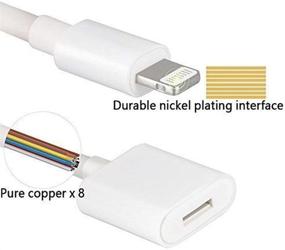 img 1 attached to 8 Pin iPhone 5/6/7/8 Plus Lightning Extension Cable - 3.3ft Female to Male Extender Cord