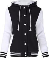 womens school hooded baseball sports women's clothing for coats, jackets & vests logo