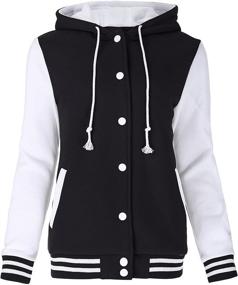 img 4 attached to Womens School Hooded Baseball Sports Women's Clothing for Coats, Jackets & Vests