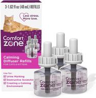 🐱 comfort zone cat calming diffuser refill: vet recommended to de-stress your cat, reduce spraying, scratching, & more logo
