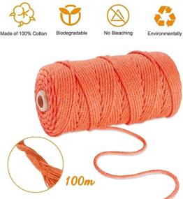 img 2 attached to Complete Macrame Cord Kit: 62 Pcs/Set, 2 x 100M of White+Orange Natural Macrame Rope 3mm – Ideal for Wall Decor, Plant Hangers, Knitting, and Decorative Projects