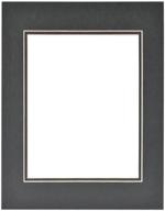 enhance your photos with the gallery solutions custom bevel cut double black mat for 11x14 picture frame with 8x10 opening logo