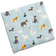 🐶 stephen joseph unisex baby cotton muslin swaddle blanket with adorable dog pattern logo