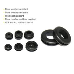 img 3 attached to DOMISL 125-Piece Rubber Grommet Assortment Set with 18 Varying Sizes
