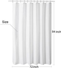 img 3 attached to 🚿 Washable Cloth Shower Curtain Liner, White (72 x 84 Inches) - Waterproof, 85GSM Bathroom Shower Liners