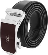 falari xl42 leather ratchet belt 73-7008 adjustable logo