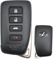 🔑 enhanced protection: black 4 buttons keyless entry replacement key fob cover for lexus es250 2018, nx300h 2018-2013, es350, gs350 2016-2013, gs300h, gs450h, es300h, nx300 - smart remote key fob case shell logo