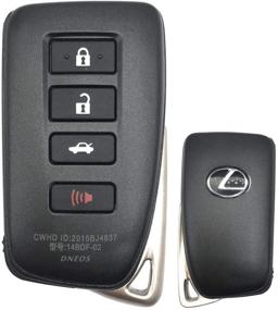 img 4 attached to 🔑 Enhanced Protection: Black 4 Buttons Keyless Entry Replacement Key Fob Cover for Lexus ES250 2018, NX300h 2018-2013, ES350, GS350 2016-2013, GS300h, GS450h, ES300H, NX300 - Smart Remote Key Fob Case Shell