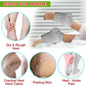 img 3 attached to Revitalize and Soothe Dry Cracked Heels with Nado Care Moisturizing Gel Socks - 4 Pairs