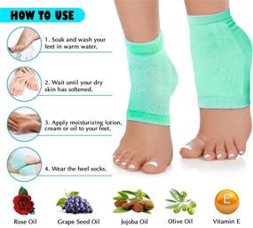 img 1 attached to Revitalize and Soothe Dry Cracked Heels with Nado Care Moisturizing Gel Socks - 4 Pairs