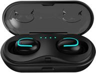 wireless earbuds bluetooth 5.0 with noise cancelling, ipx8 sweat-proof sports earphones, 30h playtime, charging case - compatible with iphone, ipad, samsung, android logo