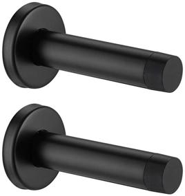 img 4 attached to 304 Stainless Steel JQK Door Stopper, Matte Black - Sound Dampening 2 Pack - Bumper Wall Protector for Optimal SEO, DSB5-PB-P2