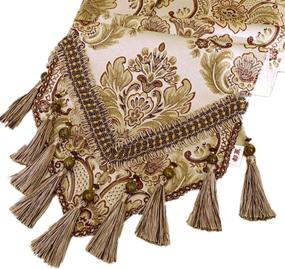 img 3 attached to 🏡 OZXCHIXU European Jacquard Multi Tassels Embroidered: Luxurious Elegance for Your Home!