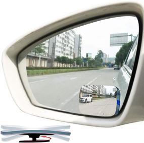 img 1 attached to 🚗 Enhanced Safety with Ampper HD Frameless Convex Rear View Mirror - Pack of 2