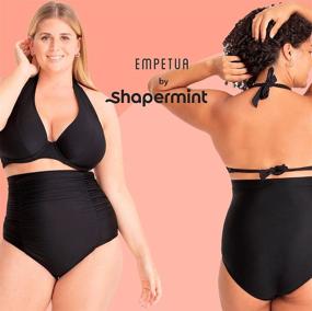 img 2 attached to Shapermint Waisted Swimsuit Coverage Swimwear