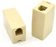 🔌 4 conductor telephone cord coupler - phone line connector - 2 pack logo