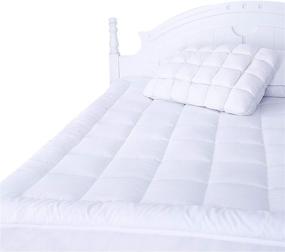 img 4 attached to NALUKA Twin Mattress Pad with Deep Pocket Microplush Topper & Fitted Skirt - Quilted Stretch Pillow Top (39”x75”)