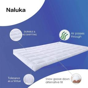 img 2 attached to NALUKA Twin Mattress Pad with Deep Pocket Microplush Topper & Fitted Skirt - Quilted Stretch Pillow Top (39”x75”)