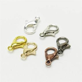 img 2 attached to 🦞 Libiline Assorted Zinc Alloy Lobster Clasps, 120pcs - 6 Colors, Nickel Free, for Jewelry Necklaces Bracelet Making (Mix, 16x8mm)