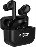 onido tws-81 bluetooth earbuds: wireless true stereo workout headphones with microphone (black) logo