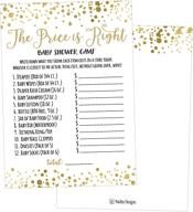 🎉 25 gold guessing game ideas for baby showers: boys, girls, and gender-neutral | fun party activities cards | cute & best reveal guessing question bundle pack for couples | decorations & supplies logo