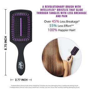 img 1 attached to 🖌️ Wet Brush Refresh and Extend Paddle Detangler: Charcoal Infused Bristles for All Hair Types