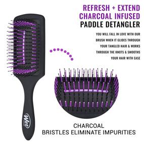 img 3 attached to 🖌️ Wet Brush Refresh and Extend Paddle Detangler: Charcoal Infused Bristles for All Hair Types