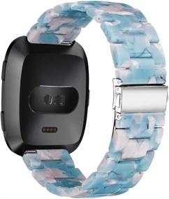 img 3 attached to Модный ремешок Junboer для Fitbit Versa - стильная сменная наручная повязка с пряжкой из нержавеющей стали