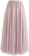 👗 chicwish women's multi-colored mesh layered ballet prom party tulle tutu a-line maxi skirt logo