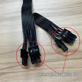 img 1 attached to Улучшите производительность GPU с помощью кабеля PSU VGA-мужской к двум PCIe 8 (6+2) штырьковой мужской PCI-E - идеально подходит для модульных источников питания Corsair, CoolerMaster и Thermaltake (65 см + 15 см)