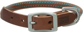 img 1 attached to 🐾 Leather Rolled Dog Collar - Terrain D.O.G. Edition