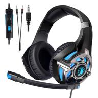 🎧 sades sa822 gaming headset: over-ear headphone for ps4, xbox one, pc, mobile phone - black/blue логотип