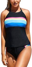 img 4 attached to Blibea Rashguard Two Piece Swimsuit Swimwear Women's Clothing for Swimsuits & Cover Ups