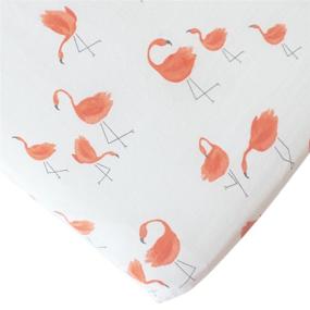 img 3 attached to 👶 Muslin Baby Fitted Crib Sheets Set - Flamingo Design, Ideal for Standard Crib and Toddler Mattresses, Portable Crib Sheet by Vlokup