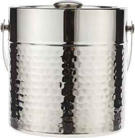 img 3 attached to Chef Craft Stainless Steel Hammered Ice Bucket - 2 Quart Volume - Double Walled