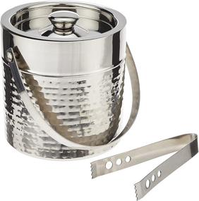 img 2 attached to Chef Craft Stainless Steel Hammered Ice Bucket - 2 Quart Volume - Double Walled