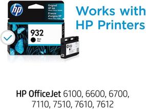 img 3 attached to 🖨️ HP 932 Black Ink Cartridge for HP OfficeJet 6100, 6600, 6700, 7110, 7510, 7600 Series - Model CN057AN