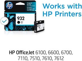 img 3 attached to 🖨️ Черный картридж HP 932 для принтеров HP OfficeJet 6100, 6600, 6700, 7110, 7510, 7600 серии - модель CN057AN