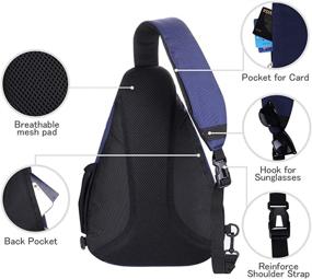 img 2 attached to Waterfly Backpack Crossbody Daypack Rucksack Outdoor Recreation for Camping & Hiking